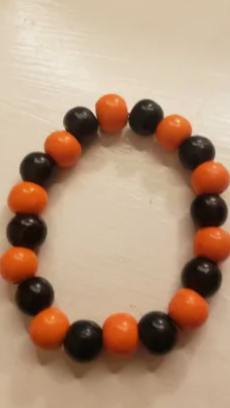 Halloween Orange and Black Bracelet